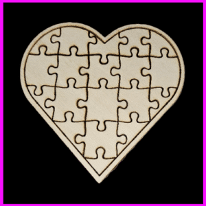 Heart Puzzle - Wood Craft Cut Out