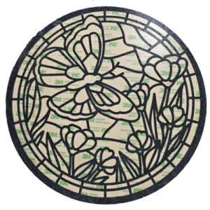 Butterfly Stained Glass Circle Template