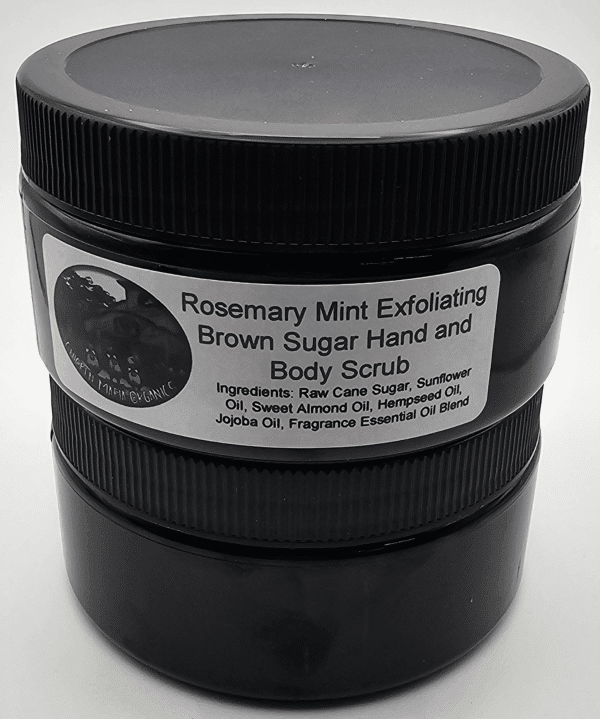 Rosemary Mint Exfoliating Brown Sugar Hand and Body Scrub - Image 2
