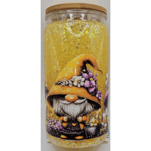 13 - 16oz Yellow Gnome Snowglobe